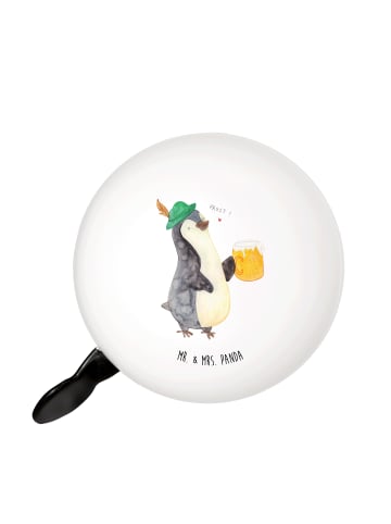 Mr. & Mrs. Panda Fahrradklingel Pinguin Bier ohne Spruch in Weiß
