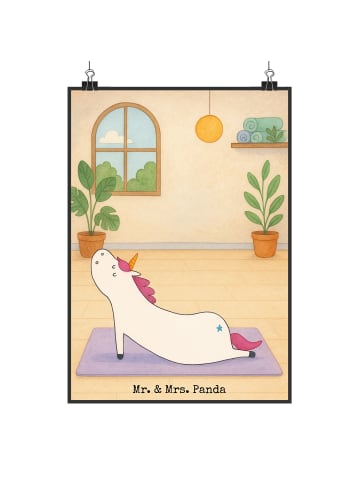 Mr. & Mrs. Panda wanddeko Einhorn Yoga Design ohne Spruch in Weiß