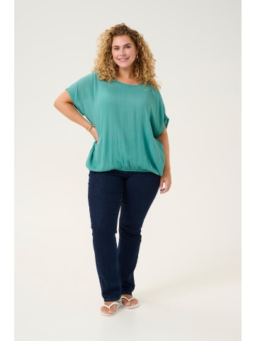 KAFFE curve Kurzarm-Bluse KCami Loose fit in Teal