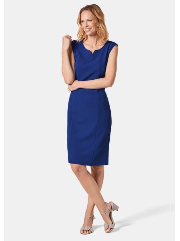 GOLDNER Strukturiertes Jerseykleid in royalblau