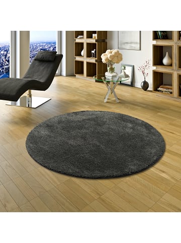 Snapstyle Hochflor-Teppich Palace Rund in silber