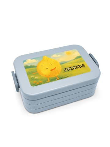 Mr. & Mrs. Panda Vesperbox Beste Freunde Zitrone Design mit Spruch in Blau Pastell