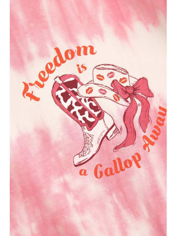 Coccodrillo Baumwoll-T-Shirt mit kurzen Ärmeln in rosa