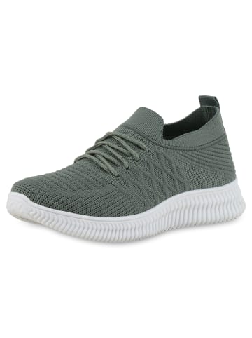 VAN HILL Laufschuhe Penelope in Olivgrün Weiss