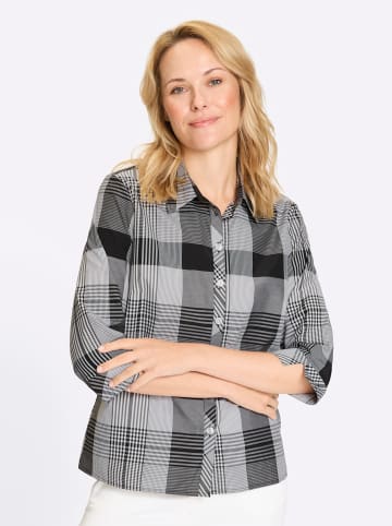 Sieh an! Karo-Bluse in schwarz-weiß-kariert