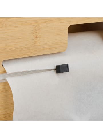 relaxdays Folienspender in Natur - 2 Rollen