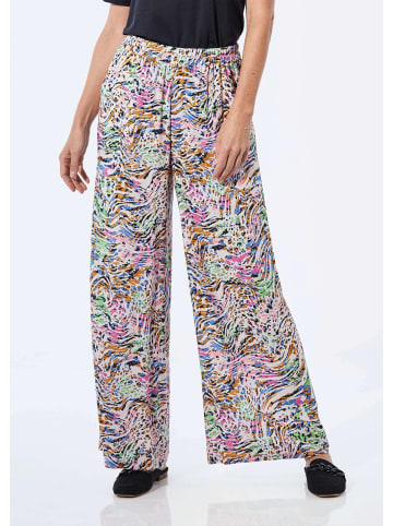 GOLDNER Hose Hose mit weitem Bein in bunt / gemustert
