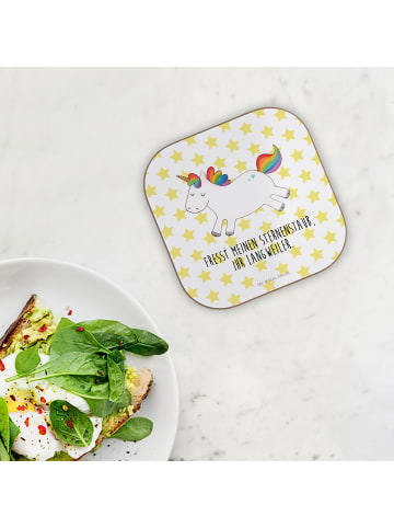 Mr. & Mrs. Panda Tischschoner Einhorn Happy mit Spruch in Weiß