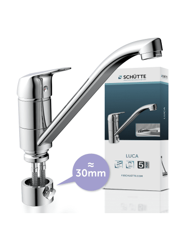 Franz Joseph Schütte LUCA Spültischarmatur, Chrom, für Unterfenster-Montage