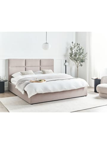 Beliani Doppelbett LAGORD in Beige/Schwarz - (W) 180 x (H) 84 x (L) 214 cm