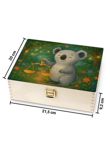 Mr. & Mrs. Panda Teedose Waage Astrologie Design ohne Spruch in Weiß