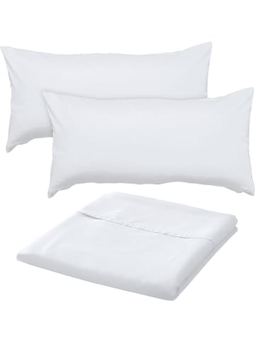 Erwin Müller Mako-Satin Sommer-Set 3-teilig Landshut in weiß