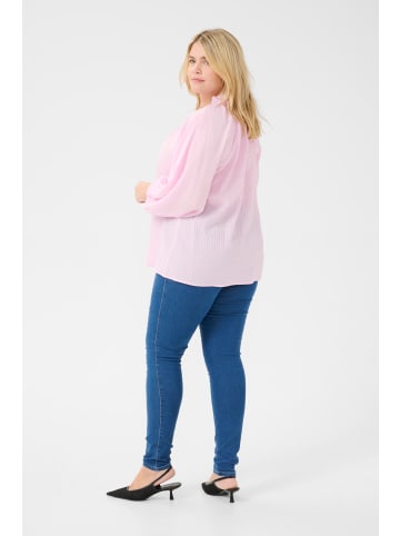 KAFFE curve Langarm-Bluse KClinna in Lilac Snow