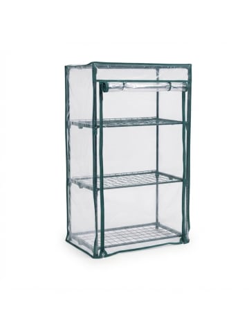 relaxdays 2 x Balkongewächshaus in Grün/ Transparent - (B)46 x (H)80 x (T)24 cm