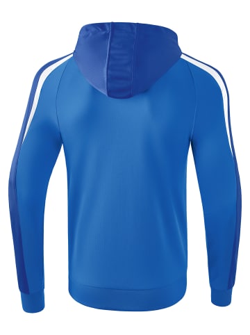 erima Liga 2.0 Trainingsjacke mit Kapuze in new royal/true blue/weiss