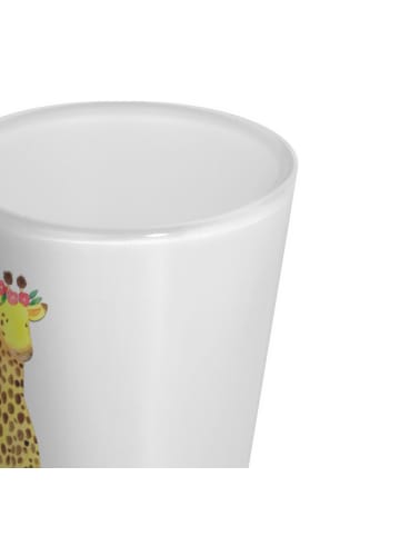 Mr. & Mrs. Panda Schnapsglas Giraffe Blumenkranz ohne Spruch in Transparent