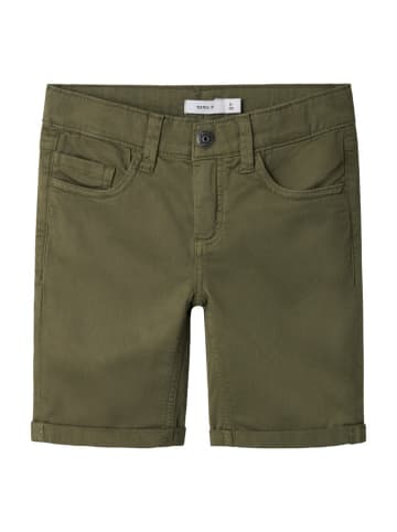 name it Name It Twill Shorts Silas Deep Lichen Green 164