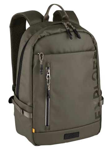 Camel Active EXPLORE Rucksack aus recyceltem Nylon in Khaki