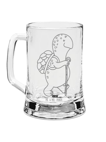 Mr. & Mrs. Panda Gravur Bierkrug Schildkröte Wanderer ohne Spruch in Transparent