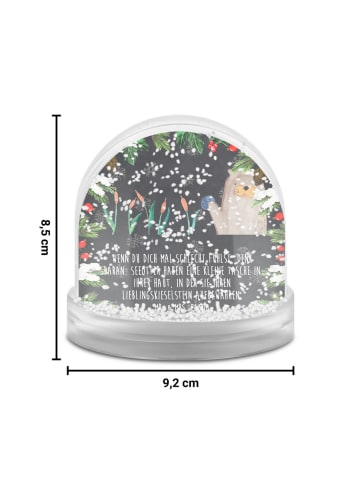 Mr. & Mrs. Panda Schneekugel Weihnachten Otter Stein mit Spruch in Kreidetafel