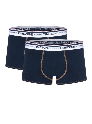 Timezone Nahtlose Boxershorts im 2er-Set mit Komfortbund in zeitlosem Design in Blau
