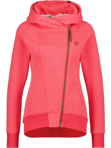 alife and kickin Kapuzensweatjacke, Sweatjacke, Sweatshirt SnakecharmerAK A in coral melange