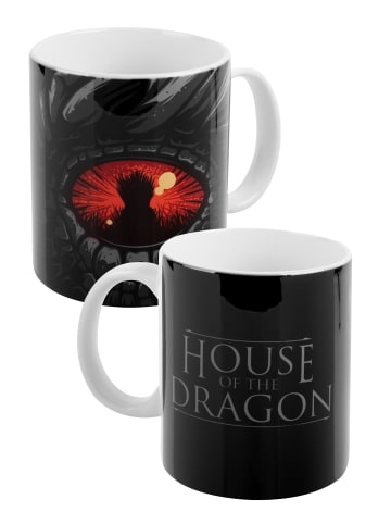 United Labels House of the Dragon Tasse - Dragon eye aus Keramik 320 ml in schwarz