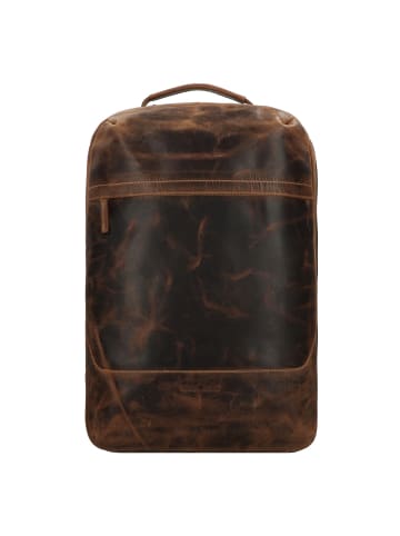Greenburry Vintage Reiserucksack Leder 48 cm Laptopfach in brown