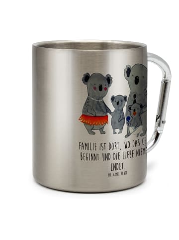 Mr. & Mrs. Panda Trinkbecher Koala Familie mit Spruch in Silber