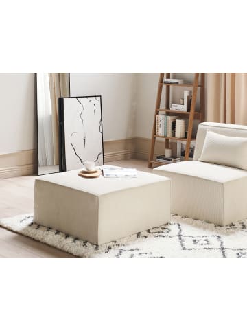 Beliani Ottomane LEMVIG in Beige - (W) 83 x (H) 41 x (L) 83 cm
