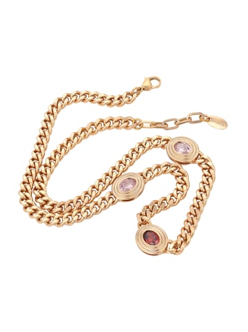 faina Women Chain Necklace in Rose Gold Red