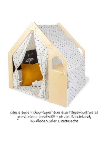 Pinolino 3-tlg. Spielhaus Thilda inkl. Stoffdach mit in brown,motif,white