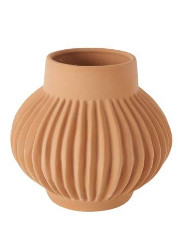Boltze Keramikvase mit Dekor, ALTENA in Orange, Ø 18 x (H) 16 cm
