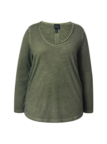 Ulla Popken Longsleeve in olivgrau
