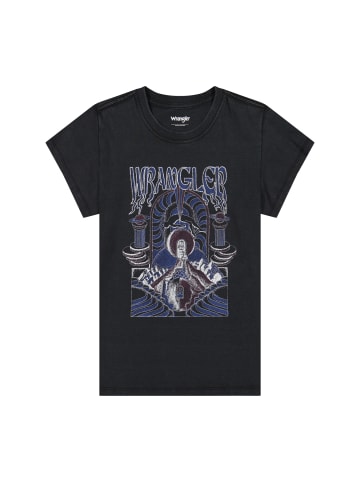 Wrangler T-Shirt Shrunken Band in Faded Black