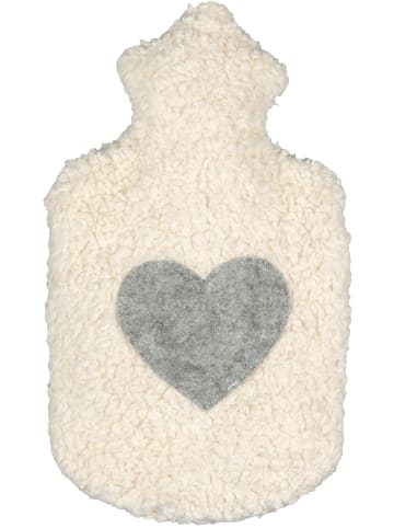 Efie Bio-Wärmflasche, mit Filzherz, Made in Germany, 1,8 L Größe ca. 37 cm