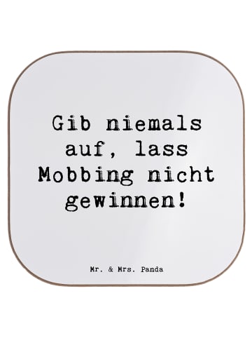 Mr. & Mrs. Panda gläseruntersetzer Spruch Mobbing bewältigen mit... in Weiß