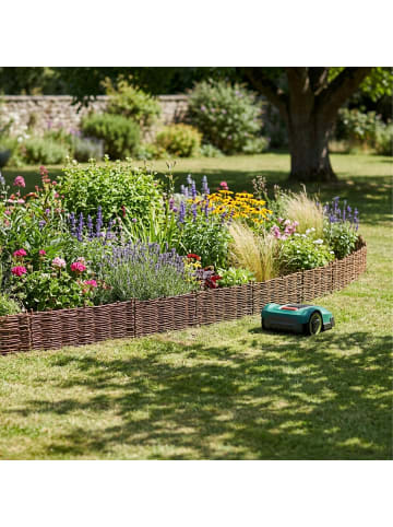 relaxdays 4 x Beeteinfassung in Braun - (B)60 x (H)30 cm
