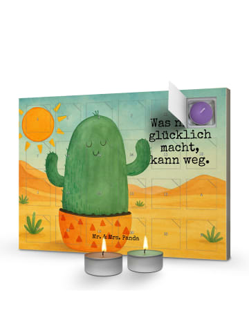 Mr. & Mrs. Panda Adventskalender Kaktus Sonne Design mit Spruch in Weiß