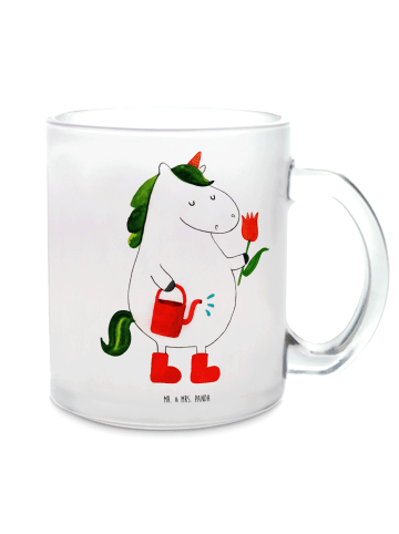 Mr. & Mrs. Panda Teetasse Einhorn Gärtner ohne Spruch in Transparent