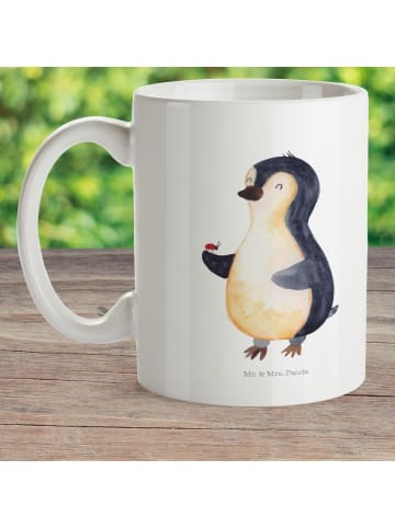 Mr. & Mrs. Panda Kindertasse Pinguin Marienkäfer ohne Spruch in Weiß