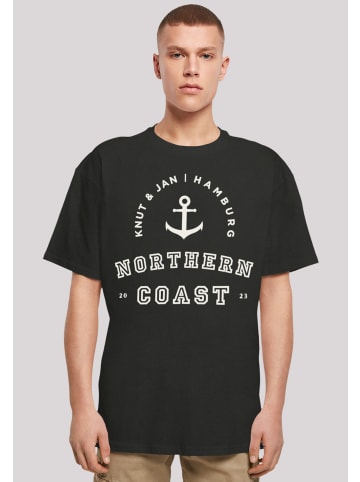 F4NT4STIC T-Shirt Northern Coast Nordsee Knut & Jan Hamburg in schwarz