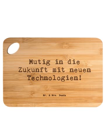 Mr. & Mrs. Panda Schneidebrett Spruch Neuen Technologien begegne... in Braun