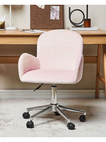 Beliani Bürostuhl PRIDDY in Rosa - (W) 60 x (H) 79 x (L) 60 cm