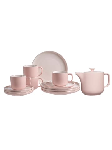 Ritzenhoff & Breker 13er Set Kaffeeservice mit Kanne Jasper in rosa