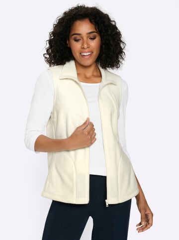 Sieh an! Fleece-Weste in ecru