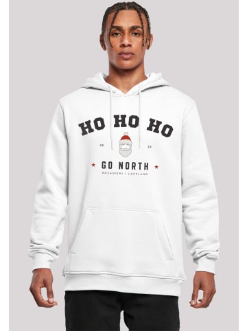 F4NT4STIC Hoodie Ho Ho Ho Santa Claus Weihnachten in weiß