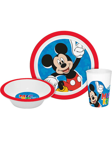 Kids Licensing Disney Mickey Mouse Geschirrset Teller Schüssel Becher 3 Jahre