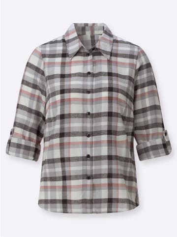 WITT WEIDEN Karo-Bluse in graphit-ecru-kariert