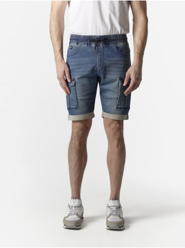 KOROSHI Kurze jogger-jeans-strick-cargo-regular in blau